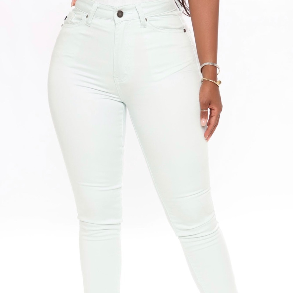 Mint green jeans